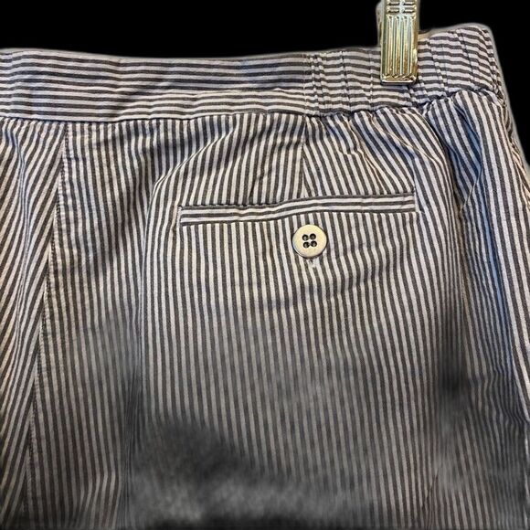 Chicos Seersucker Capris Baggy Cotton-Spandex Pockets Elastic Waist size 3 (XL) - Picture 3 of 11